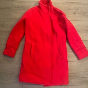EUC! J. Crew Stadium-cloth cocoon coat by Nello Gori wool Sz.00